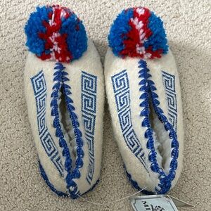 Traditional Greek Pom Pom Slippers